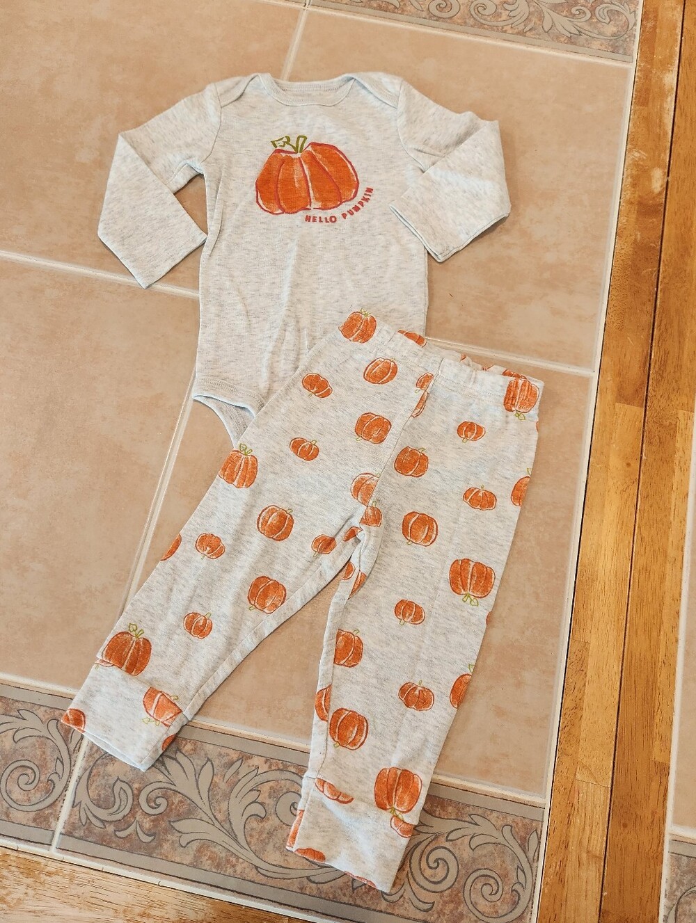 12m Baby Pumpkin Fall Outfit